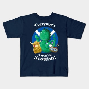 Scottish Highland Cow, Nessie, and Haggis T-shirt Kids T-Shirt